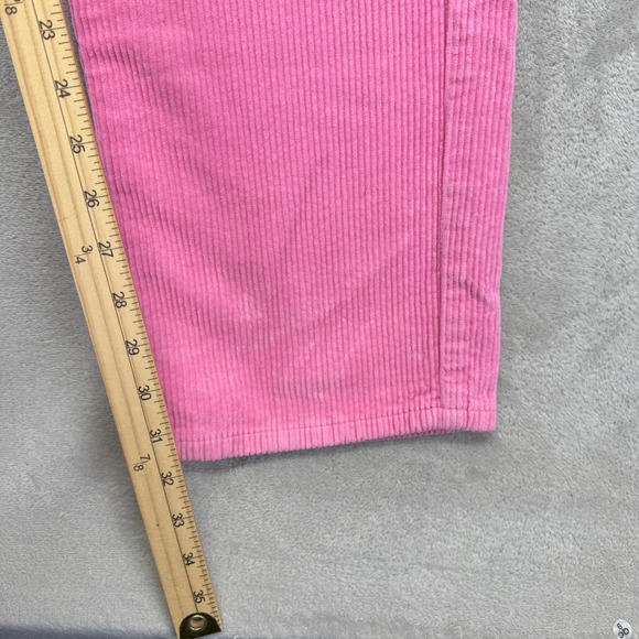 Pacsun Pants Women 26 90s BF Carpenter Pink Corduroy High Waist Straight Utility - Picture 11 of 14